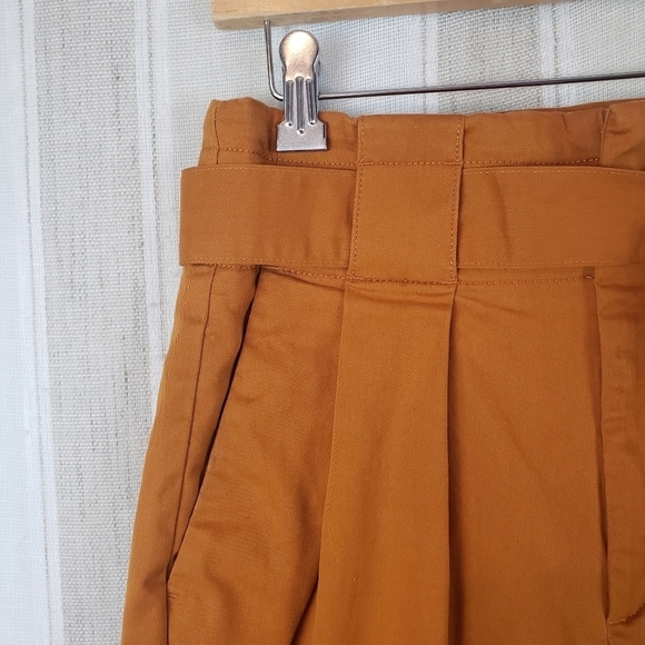 Banana Republic High Waisted‎ Pants Trousers Orange Size 4 Loose Fit Belted - Picture 2 of 11